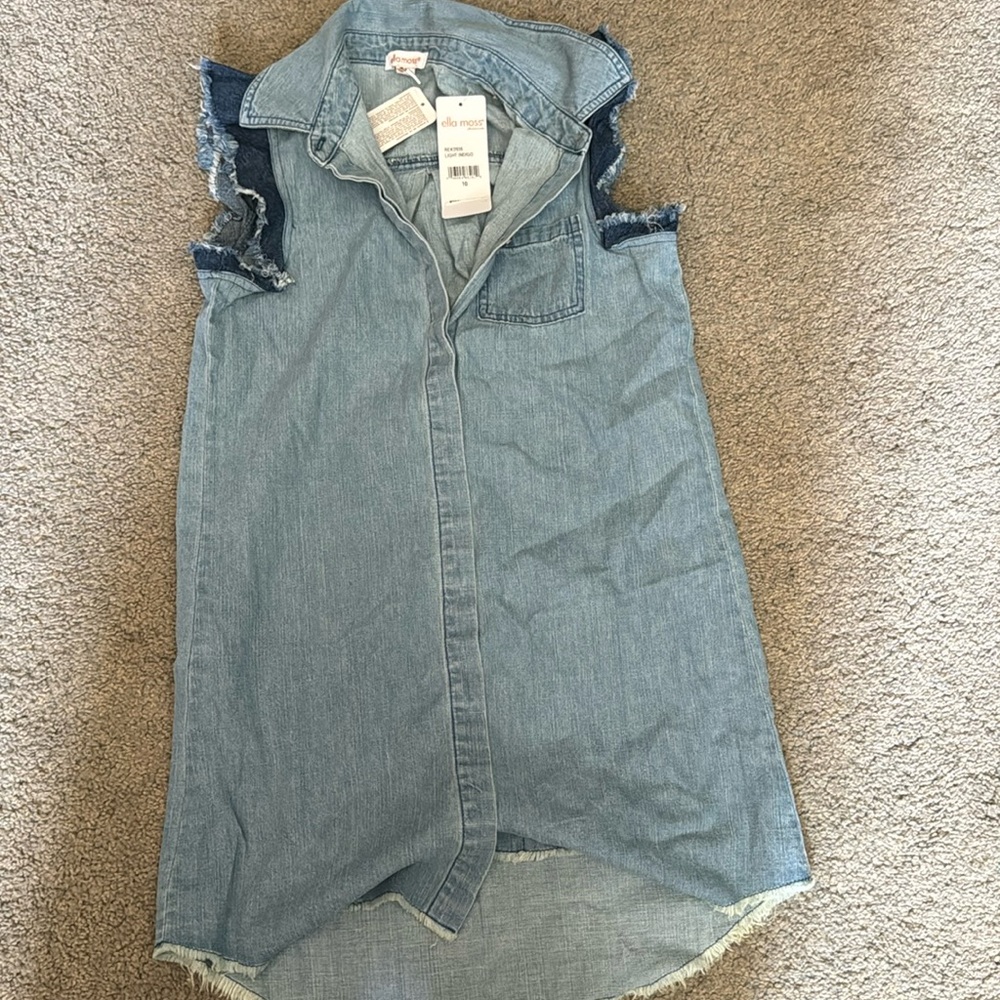Ella Moss Girls Denim Dress NWT